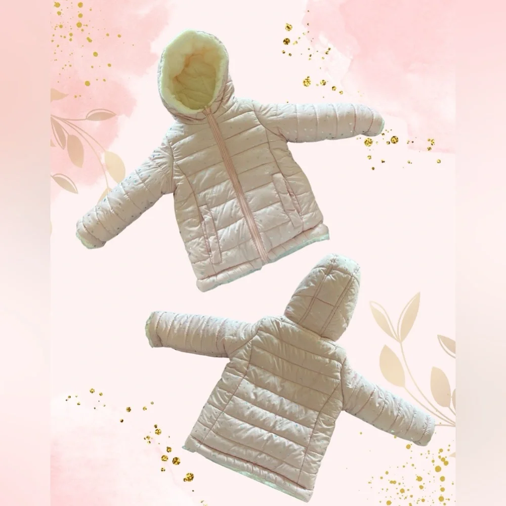NEVER WORN*‎ Falls Creek 18M Pink and Cream Puffer Jacket